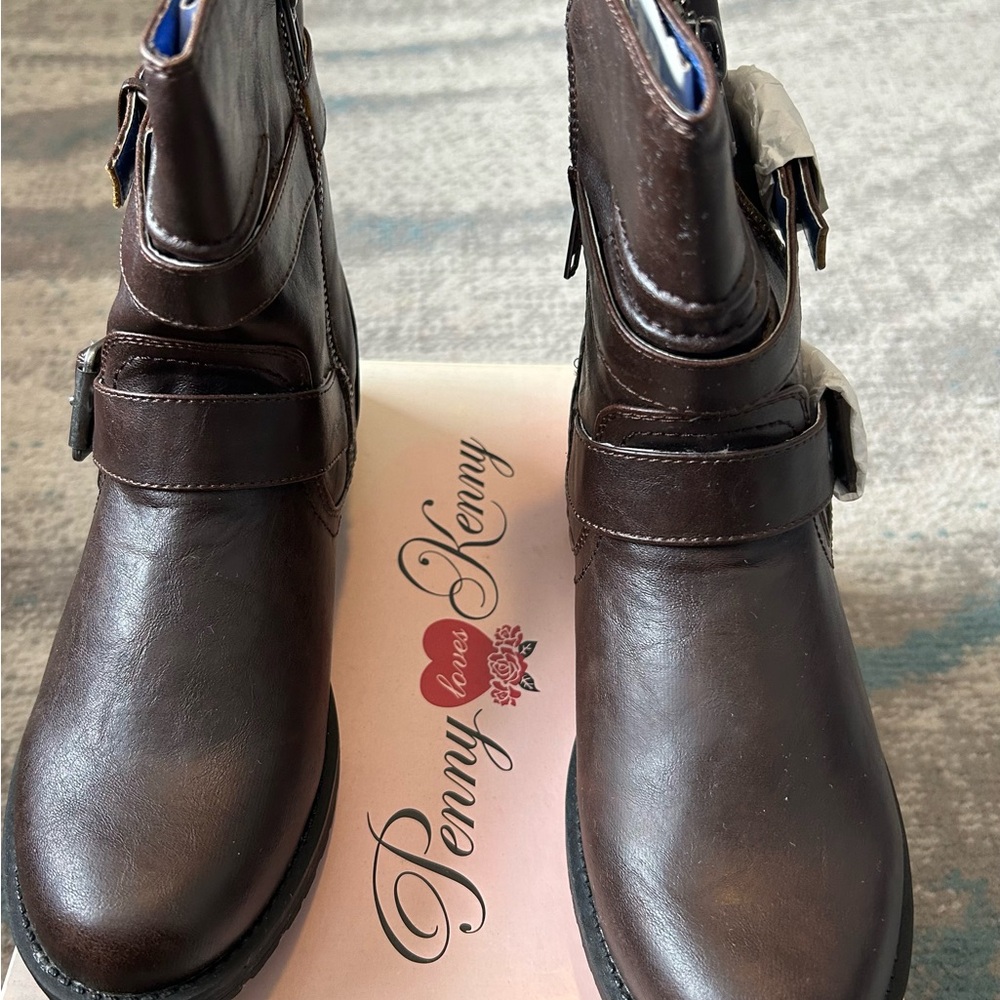 Penny Loves Kenny Brown Ankle Boots size 7